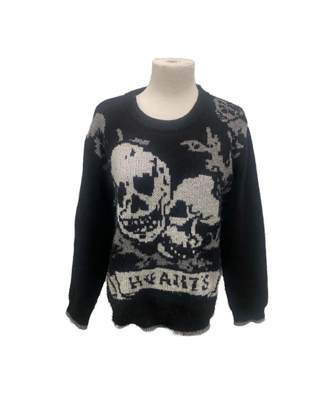 Minga London Skull Jacquard Knit Sweater